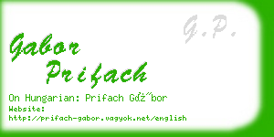 gabor prifach business card